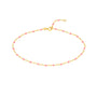 Pink Enamel Bead Anklet