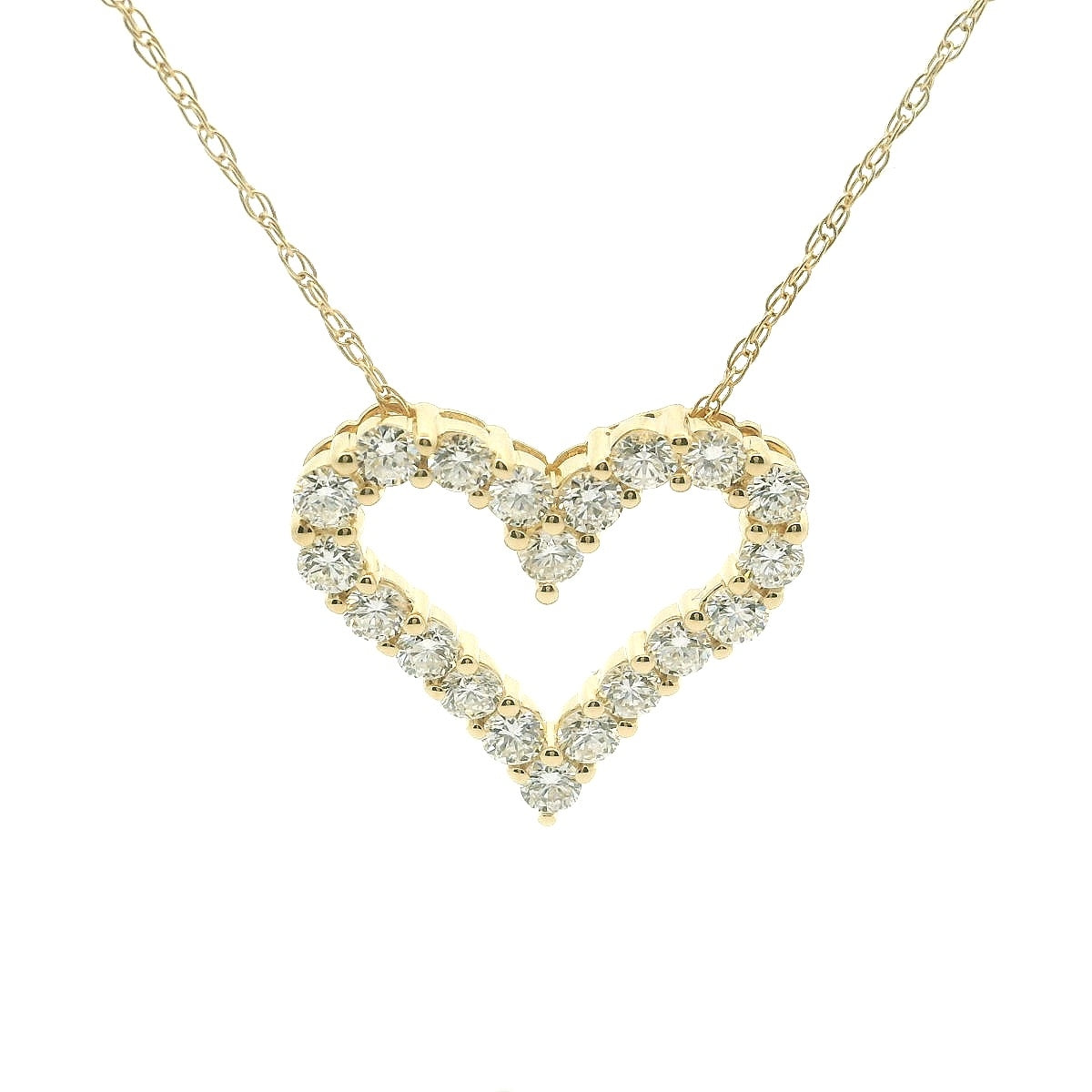 1.5 Carat Heart Pendant Necklace