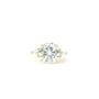 6 Carat Round with Tapered Baguette Sidestones Engagement Ring