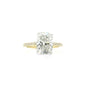 3.5 Carat Cushion Cut with Hidden Halo and Pave Band Engagement Ring