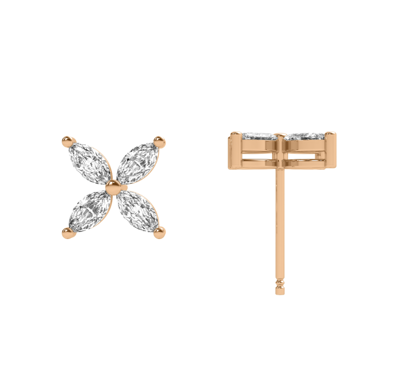 Classic Marquise Diamond Studs