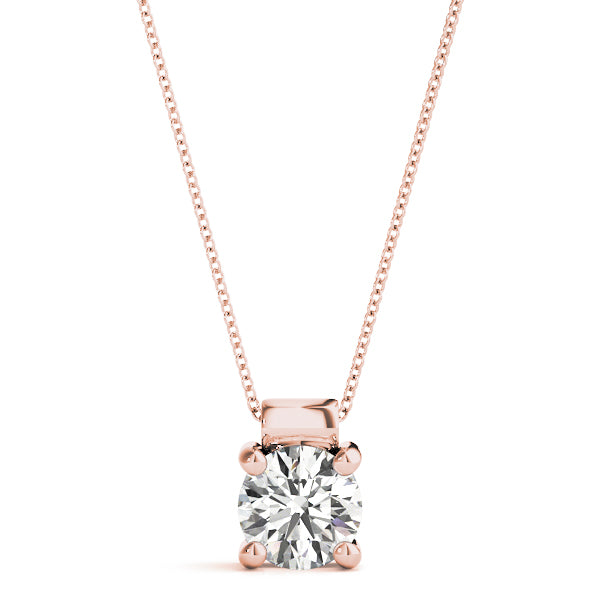 Classic Diamond Solitaire Necklace
