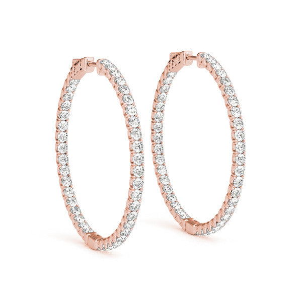 Inside Out Diamond Hoops