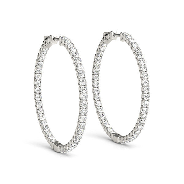 Inside Out Diamond Hoops