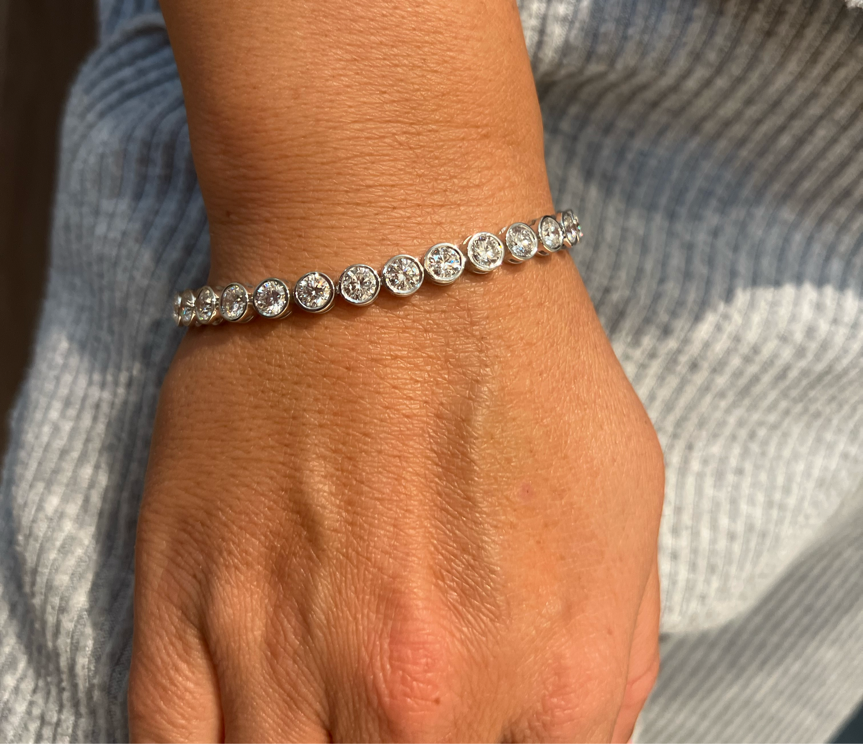 The Bezel Set Tennis Bracelet