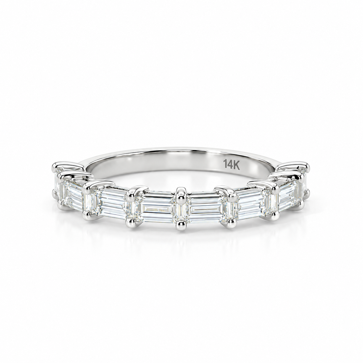 Baguette Half Eternity Band