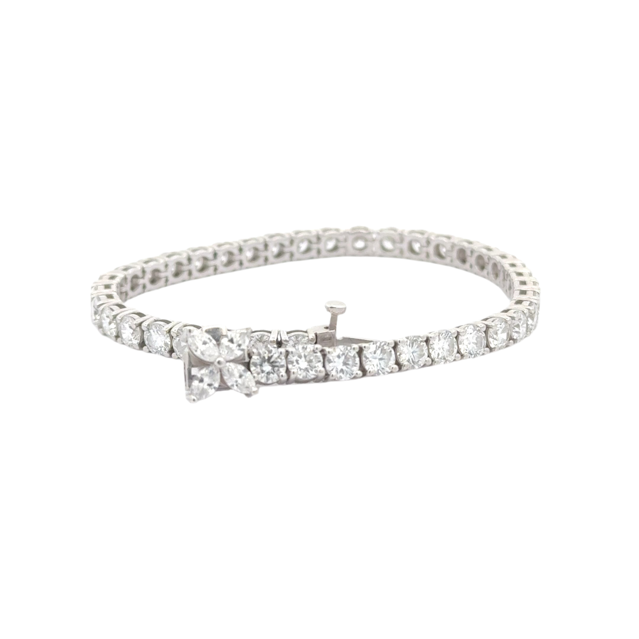 The Marquise Clasp Tennis Bracelet