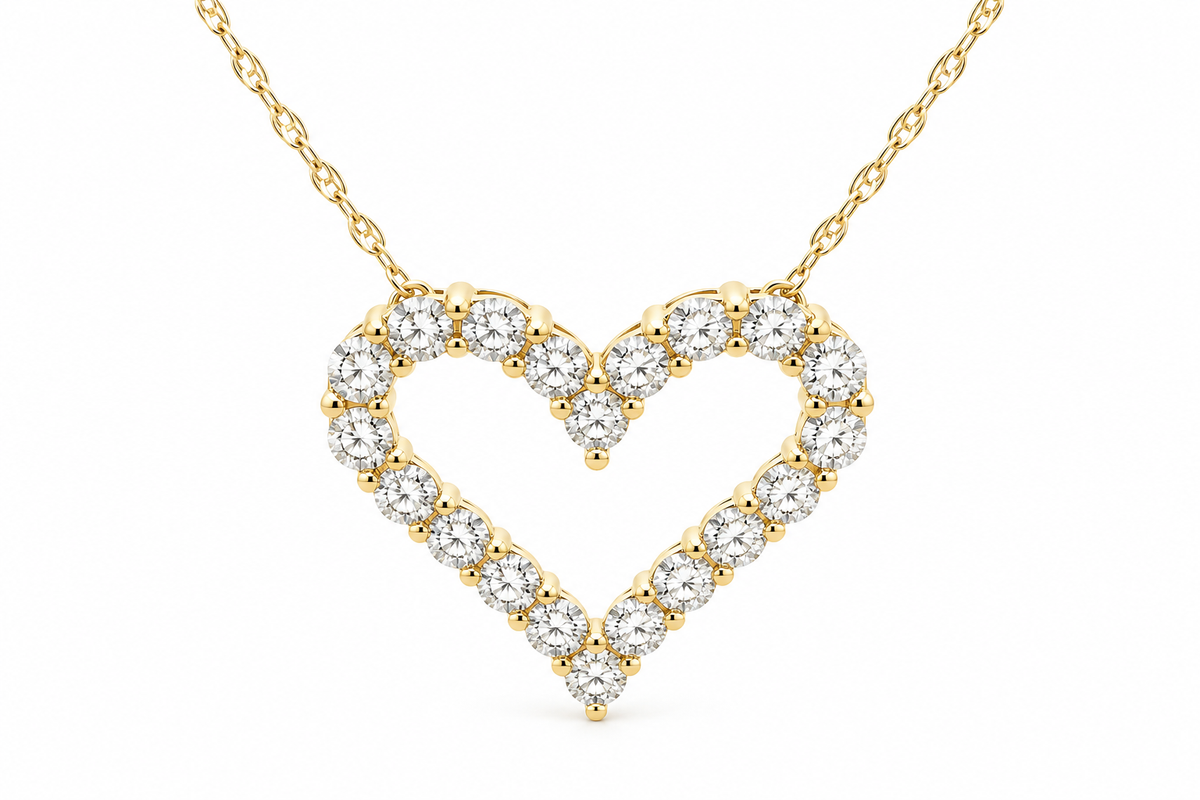 Diamond Heart Pendant Necklace
