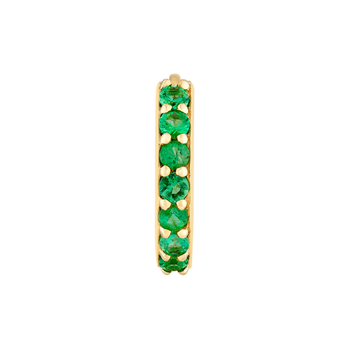 Emerald Huggie Earrings