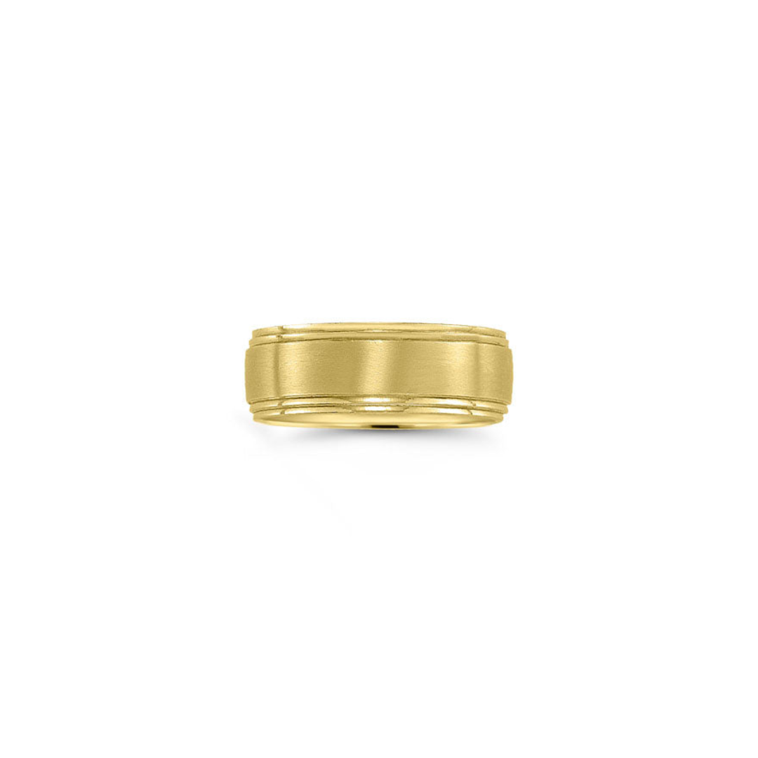 Men's Fine Brushed Finish/Bright Double Edge Band