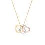 Tri-Color Triple Heart Necklace