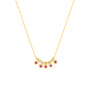 Ruby & Bead Station Necklace