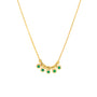 Emerald & Bead Station Necklace