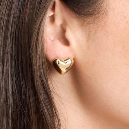 Puffy Heart Studs