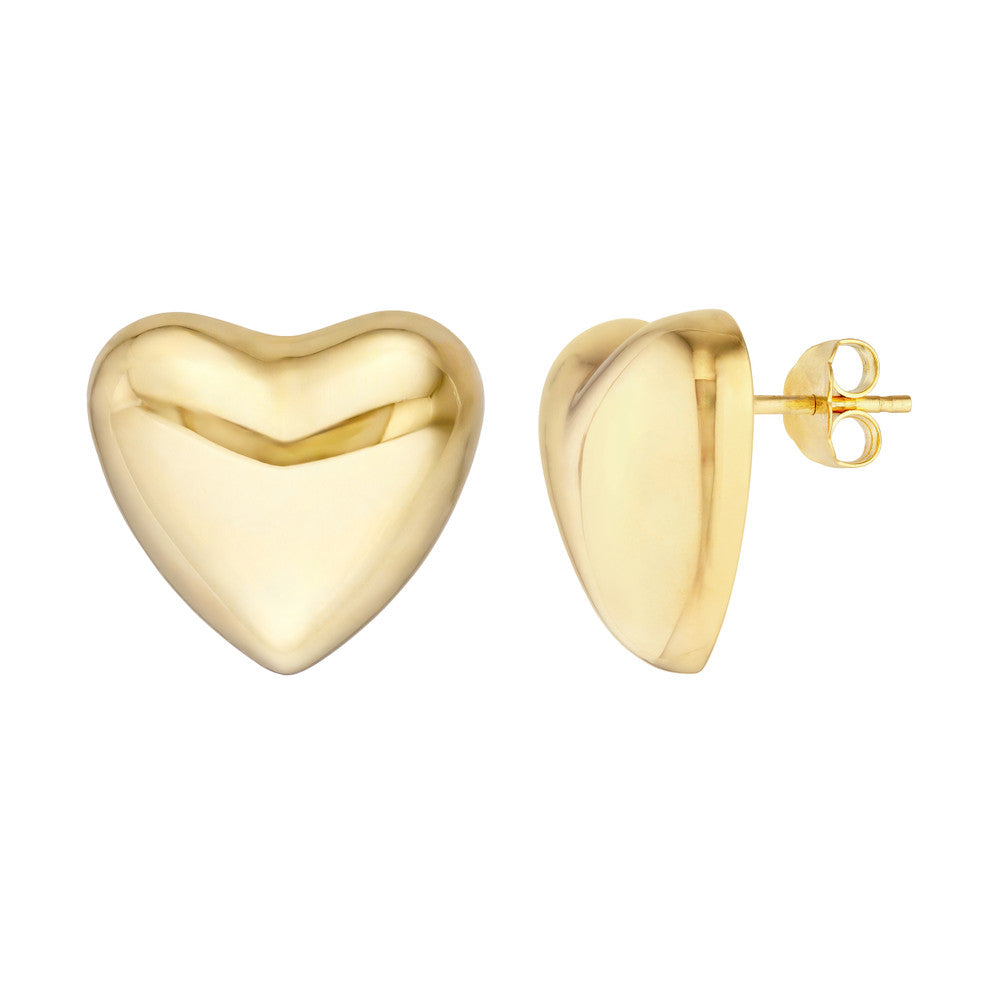 Puffy Heart Studs