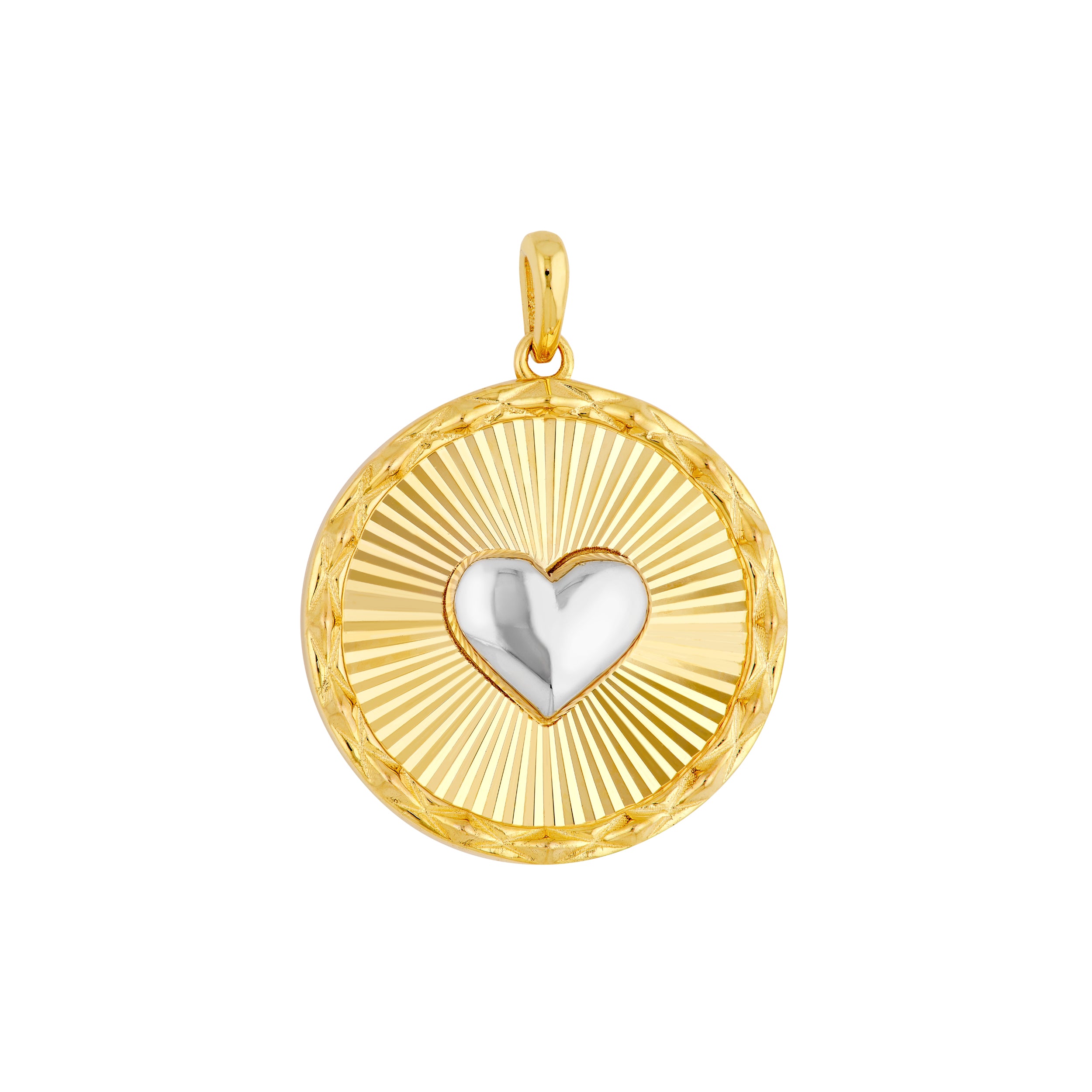 Fluted Heart Pendant