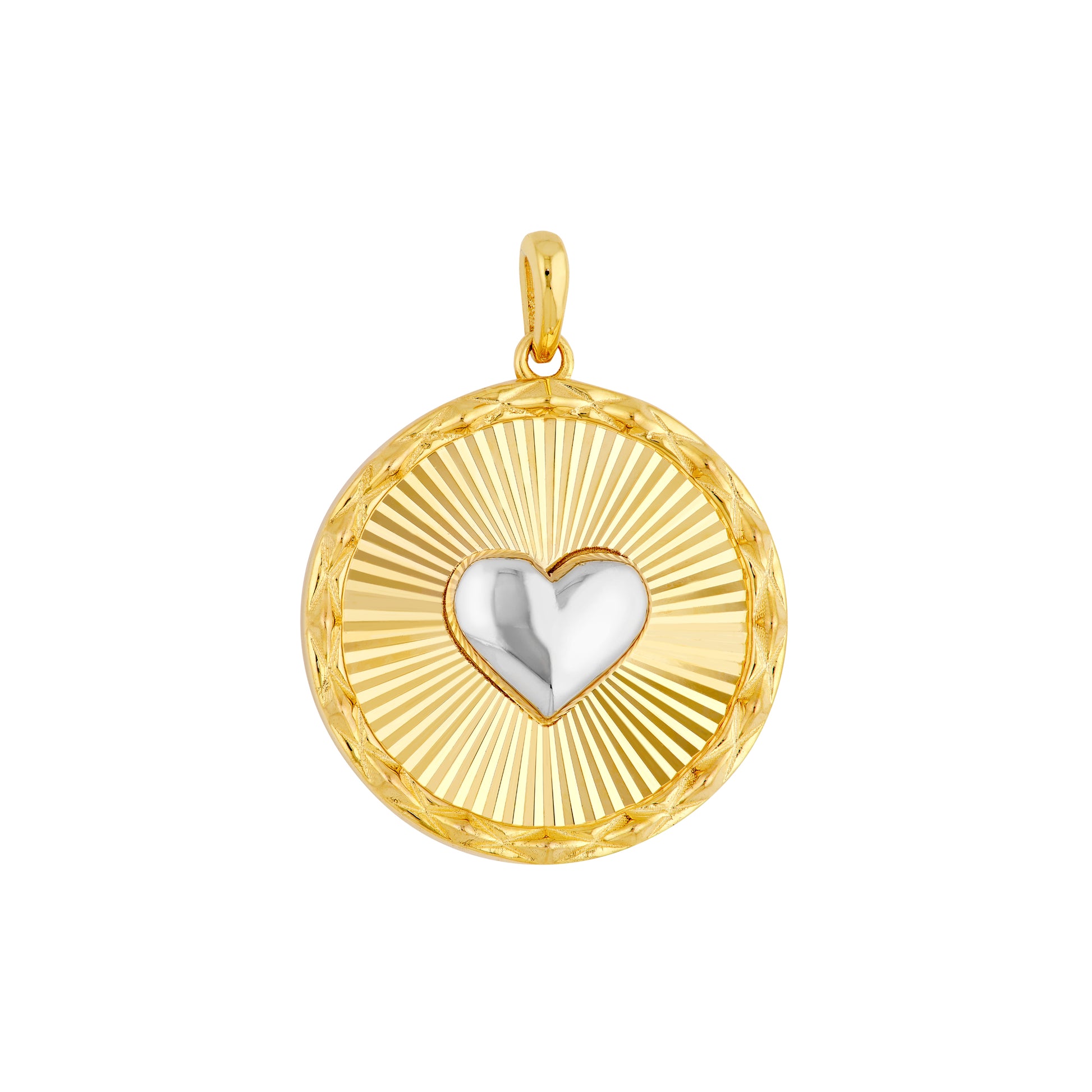 Fluted Heart Pendant