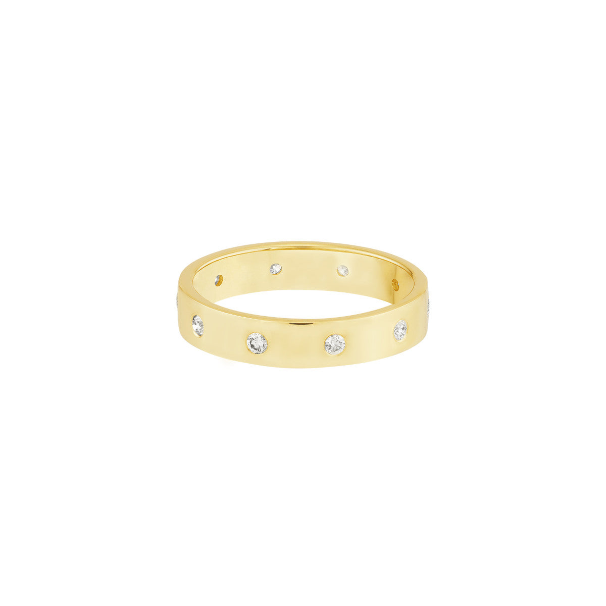 Gold Scattered Diamond Ring