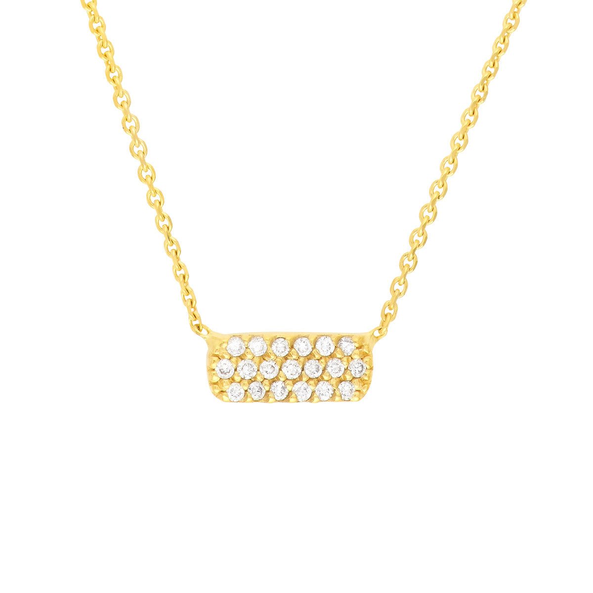 Diamond Dog Tag Necklace