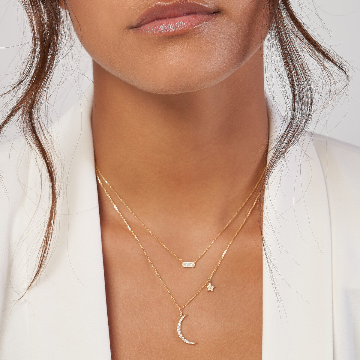 Diamond Dog Tag Necklace