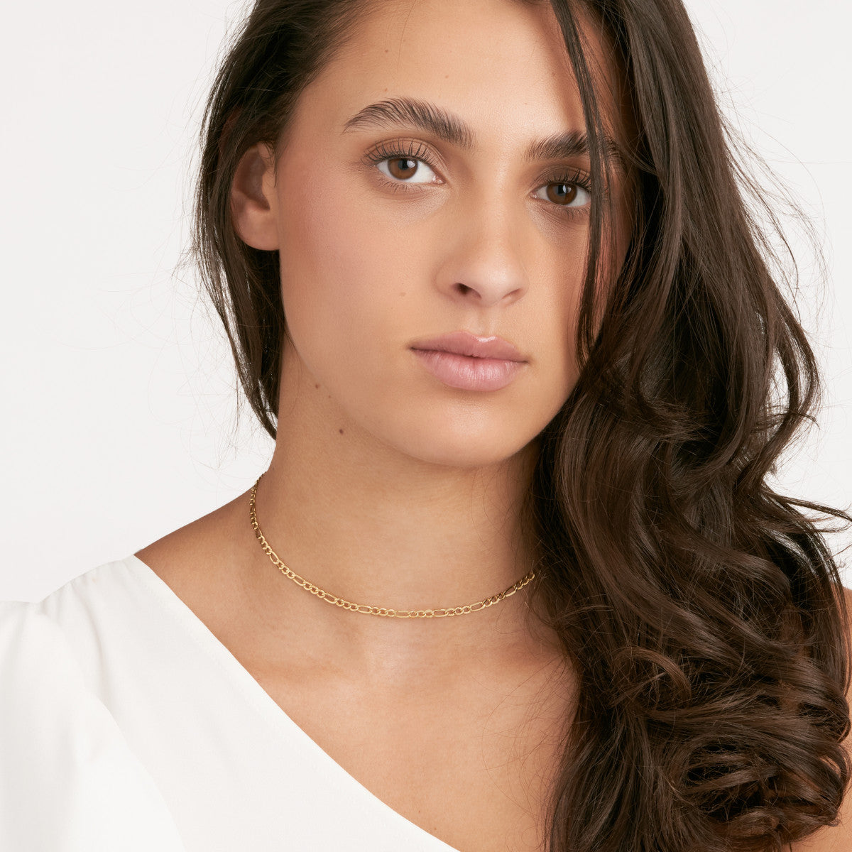 Gold Figaro Chain Necklace