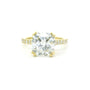 3 Carat Cushion Cut with Pave Band Engagement Ring