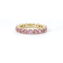 Round Pink Sapphire Eternity Band