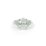 3 Carat Oval Cut with Round Sidestones Engagement Ring