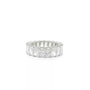 Radiant Cut with Pave Diamond Sides Eternity Band
