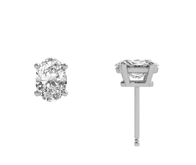 Classic Oval Diamond Studs