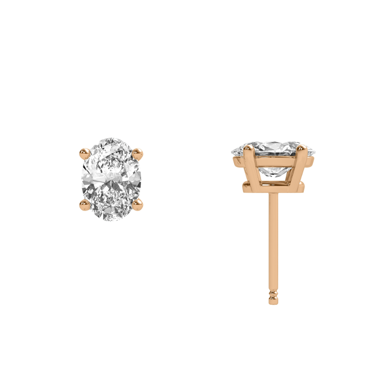 Classic Oval Diamond Studs