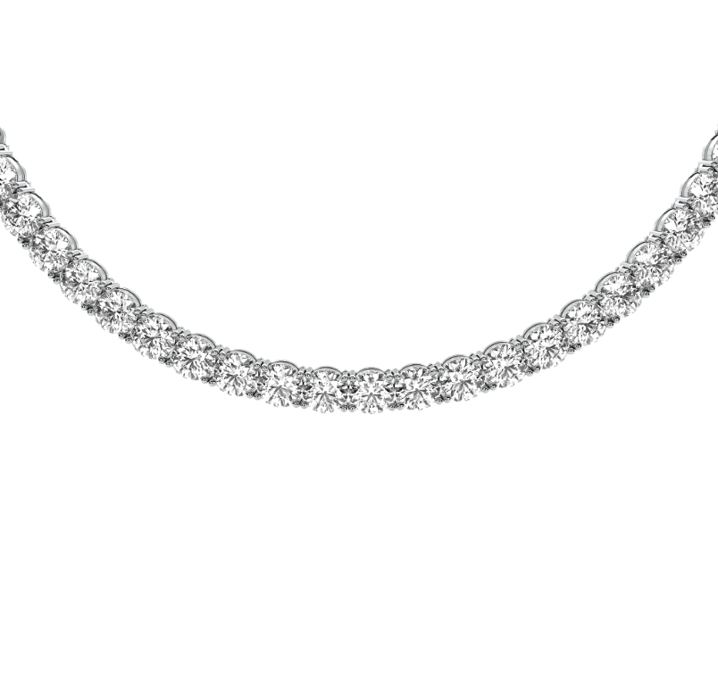 Classic 4 Prong Diamond Tennis Necklace