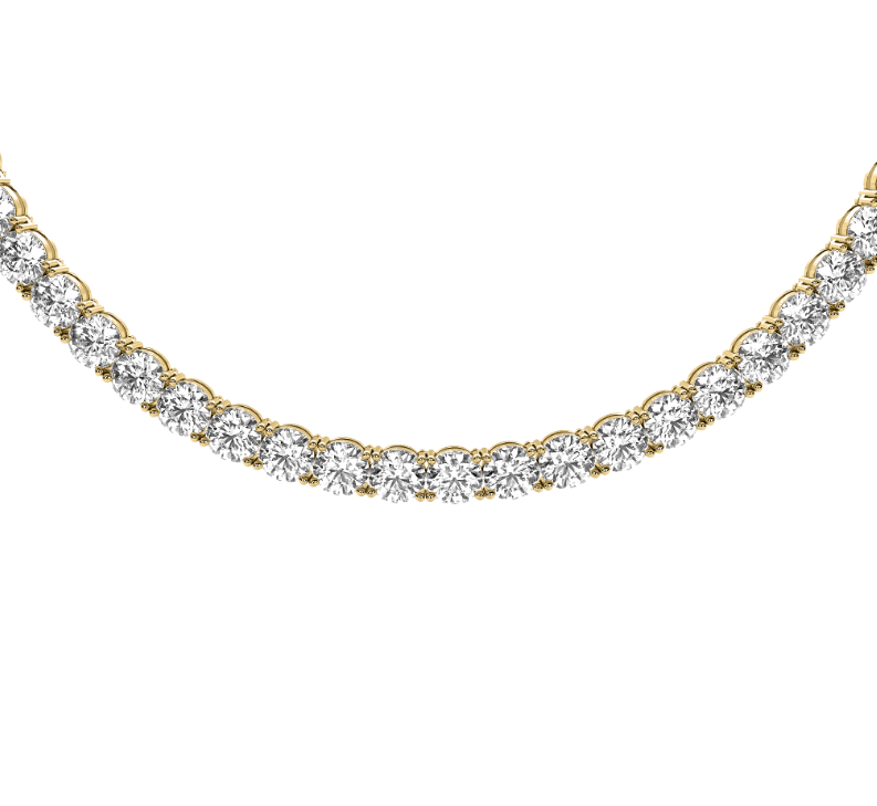 Classic 4 Prong Diamond Tennis Necklace