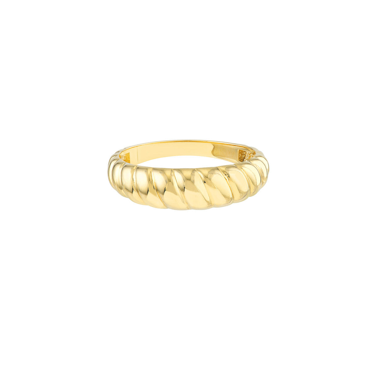 Gold Ribbed Ring