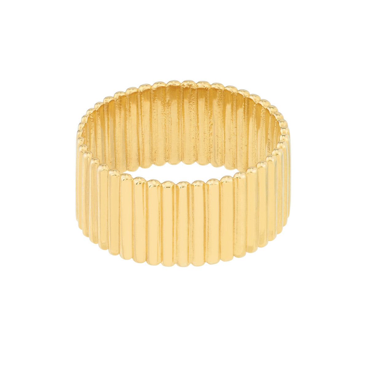 Gold Ribbed Cigar Ring