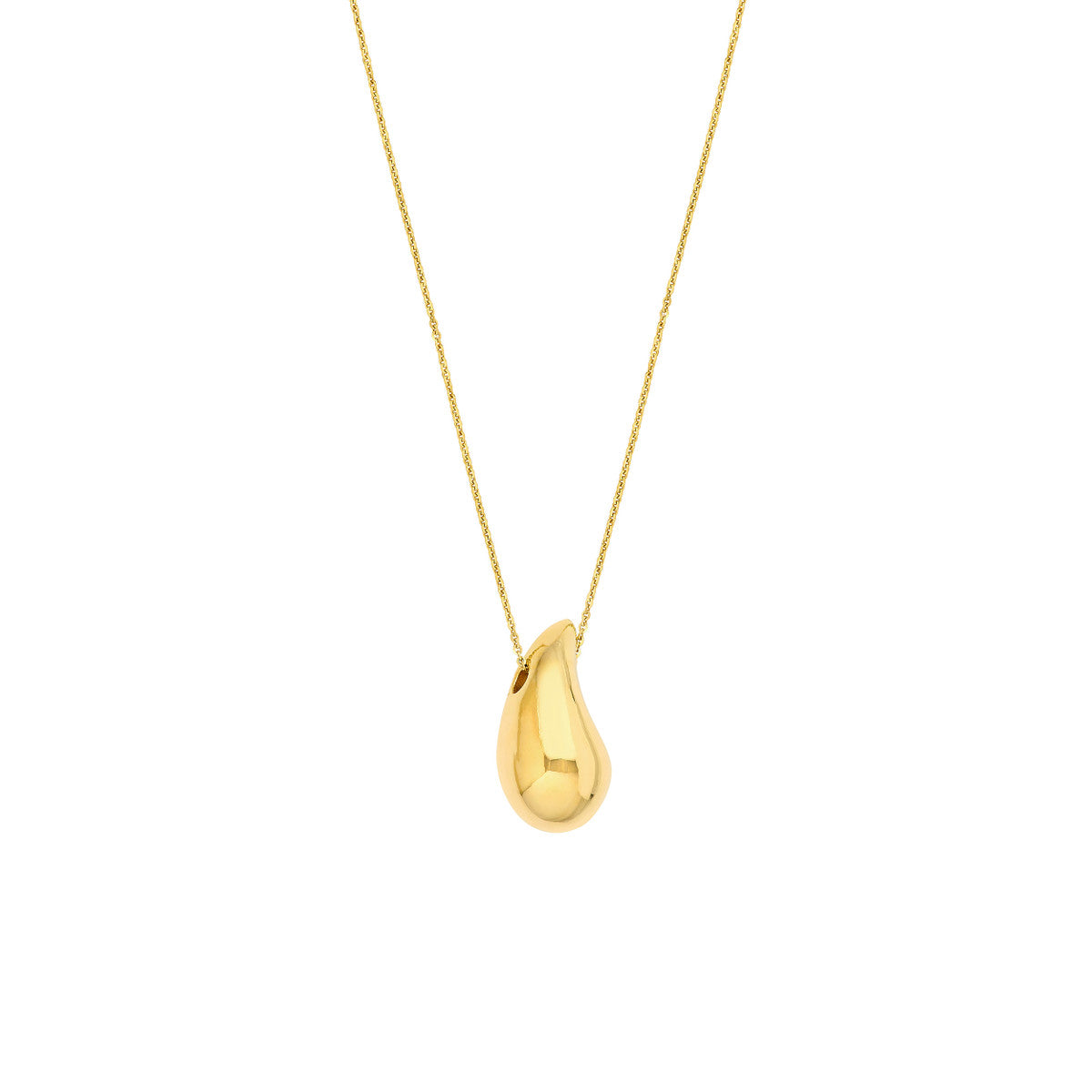 Jumbo Gold Teardrop Necklace