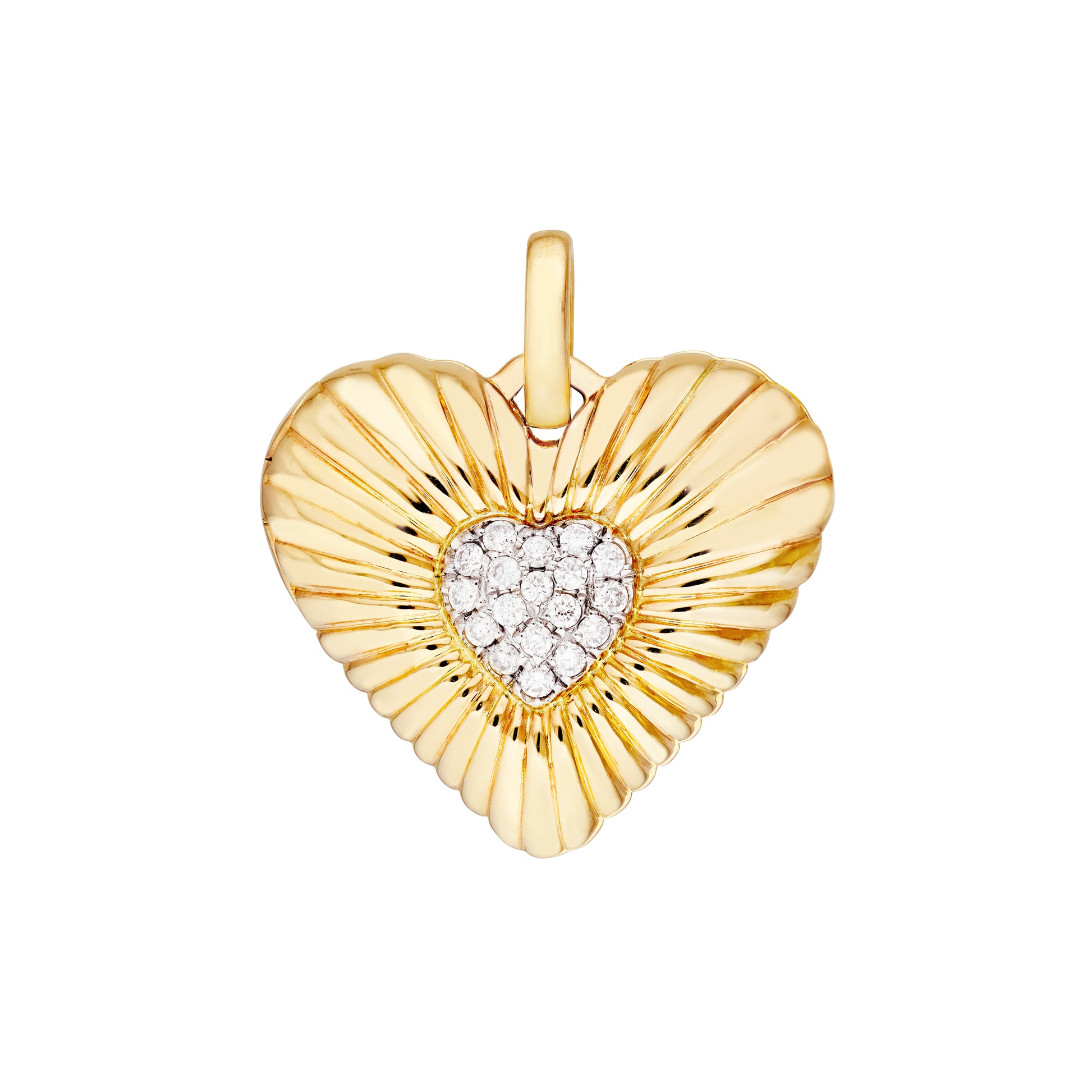 Fluted Heart Locket