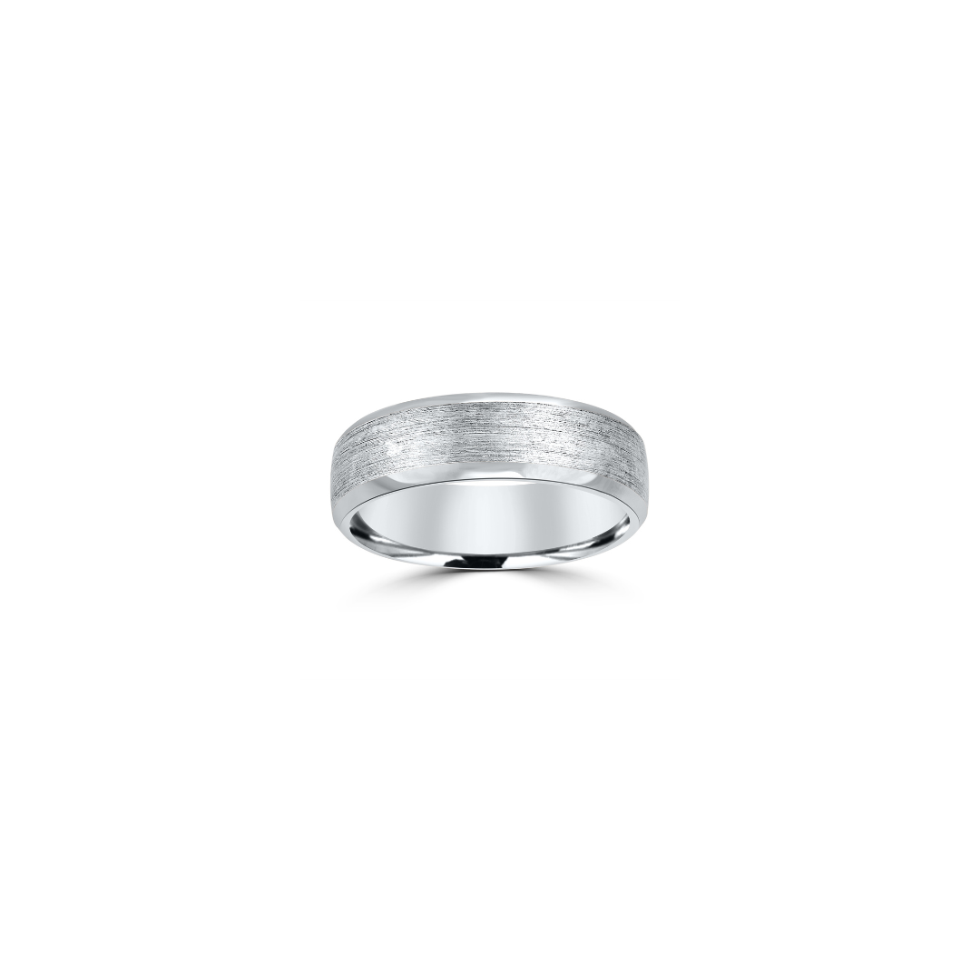 Men's Brushed Beveled Edge Band