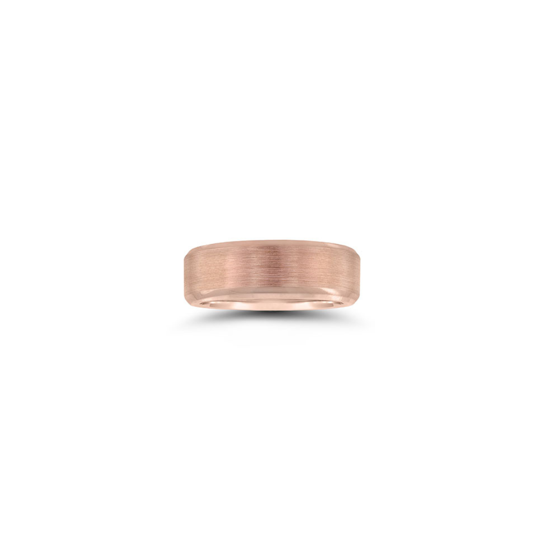 Men's Brushed Beveled Edge Band