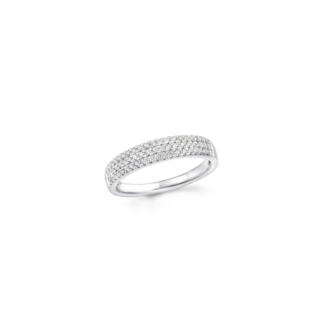 Triple Row Pave Ring