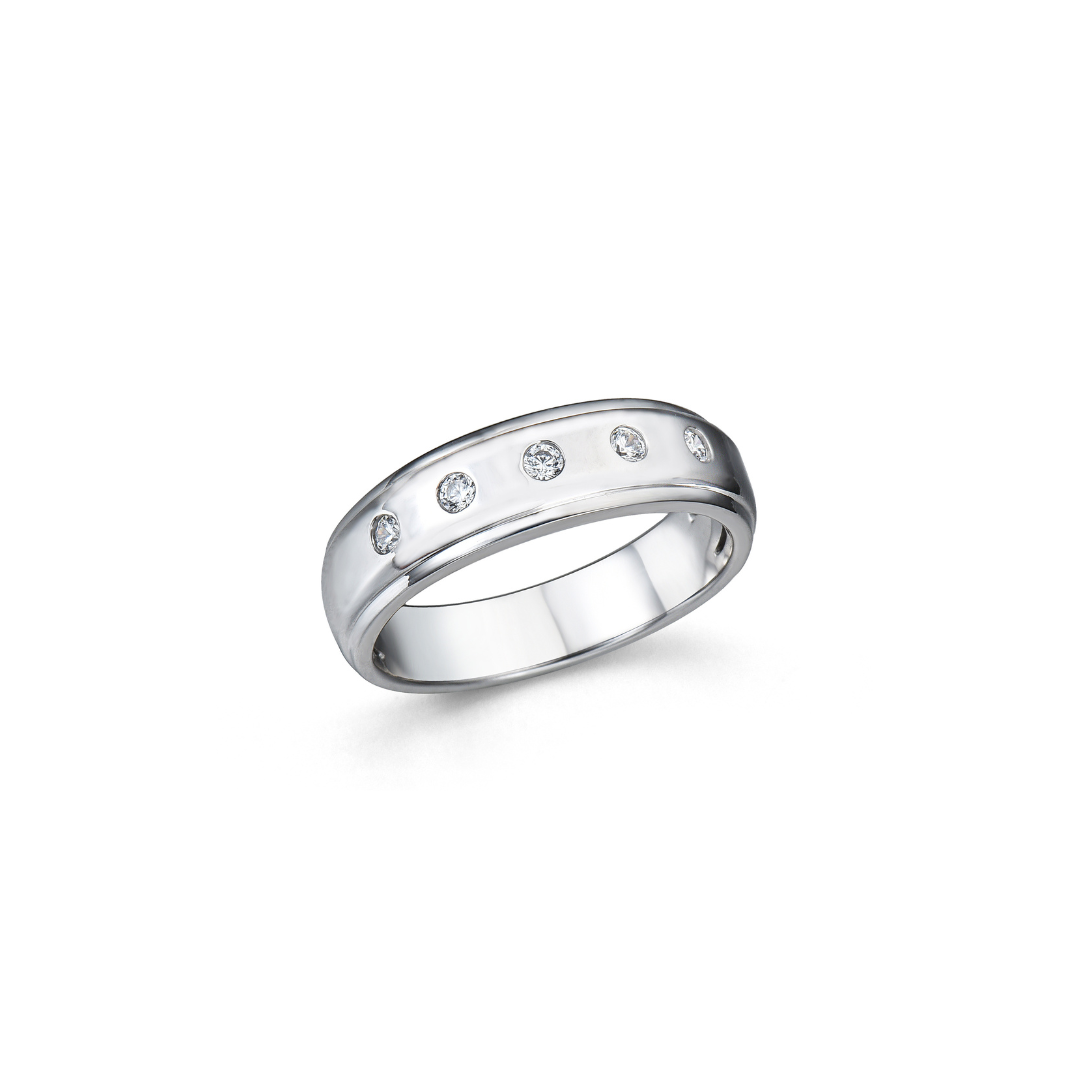 Men's 5 Diamond Wedding Band