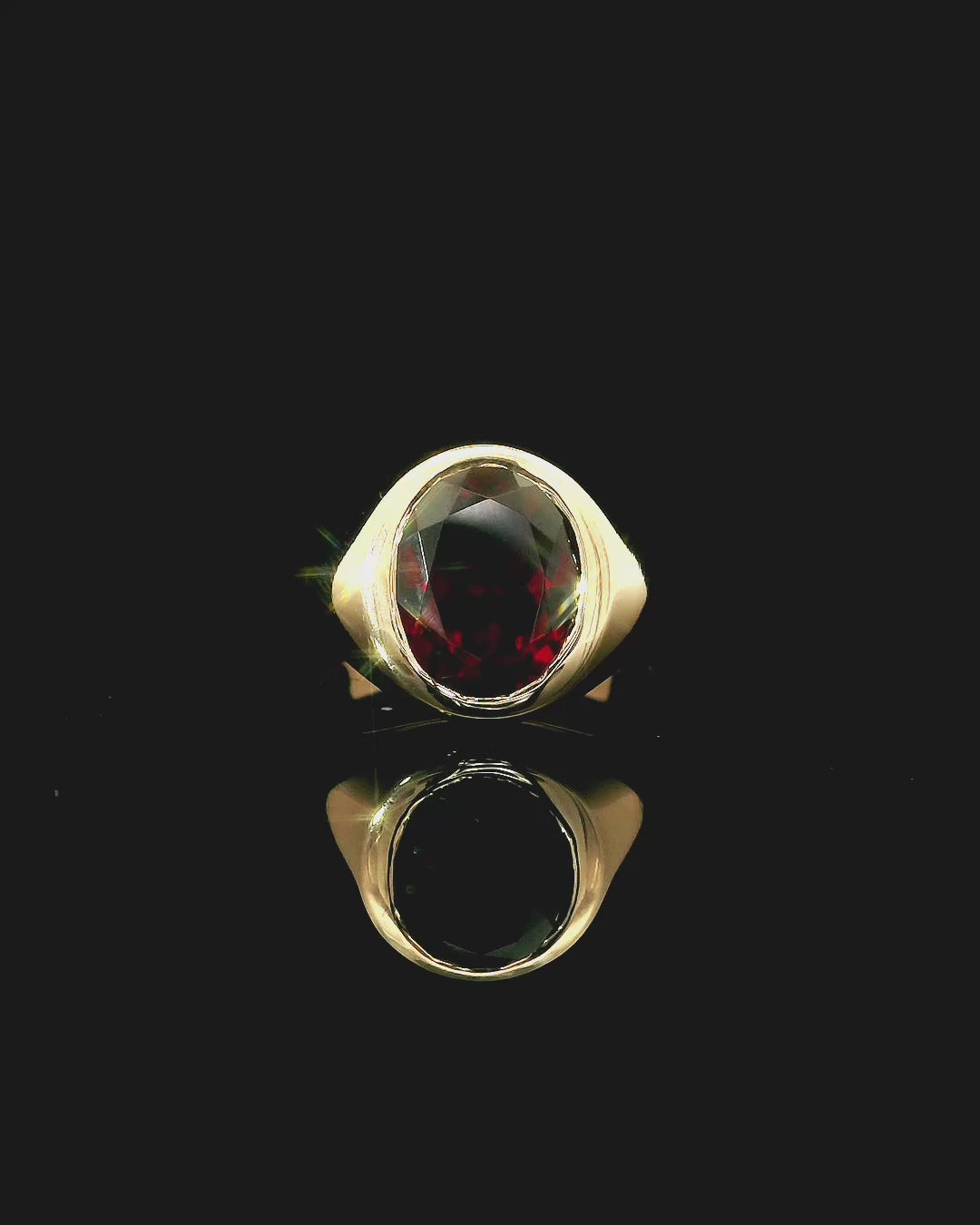Men's Ruby Signet Ring