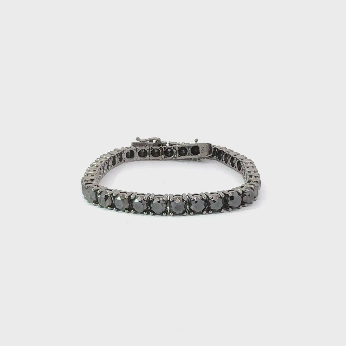 Men's Black Diamond Tennis Bracelet