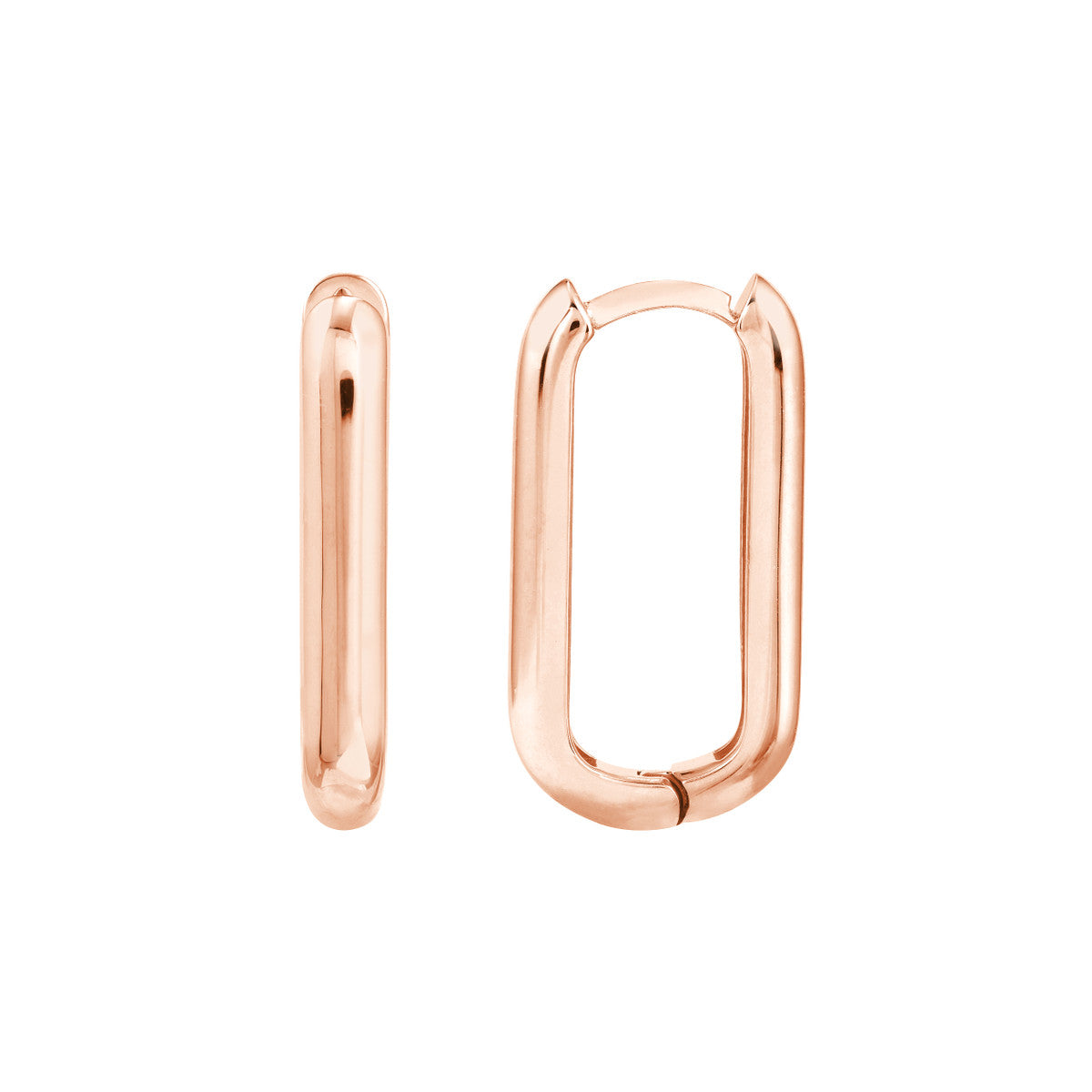 Oblong Polished Hoops